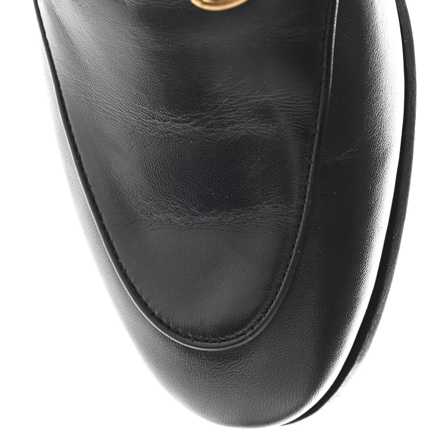 Gucci Lambskin Womens Brixton Horsebit Loafers 37 Black 11 of 12
