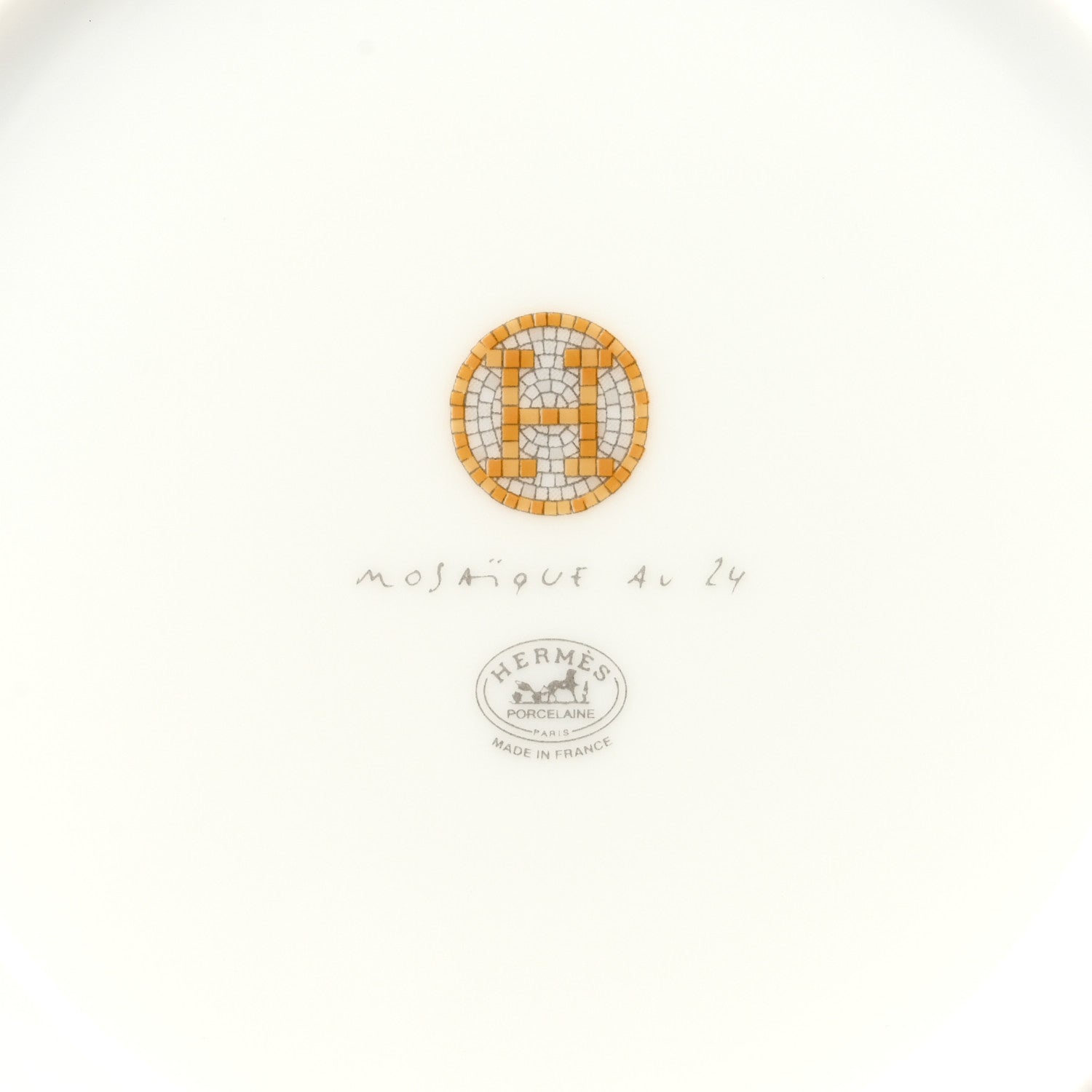 Hermes Porcelain Mosaique Au 24 Gold Breakfast Cup And Saucer Set Of 2 9 of 9