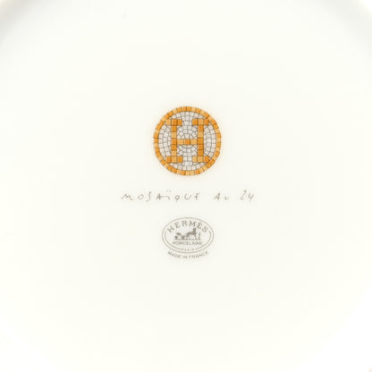 Hermes Porcelain Mosaique Au 24 Gold Breakfast Cup And Saucer Set Of 2 9 of 9