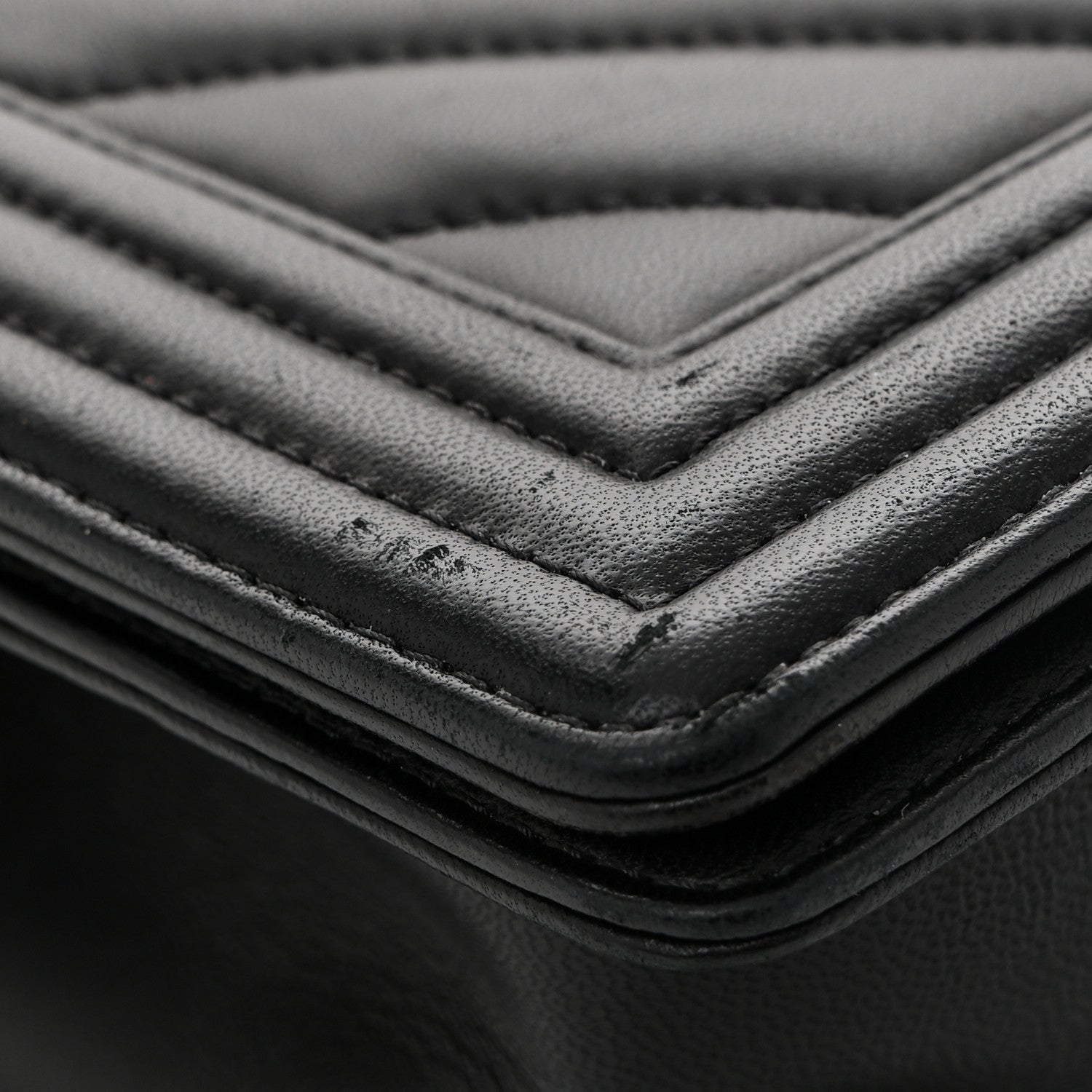 Chanel Lambskin Chevron Quilted Medium Boy Flap Black 11 of 11