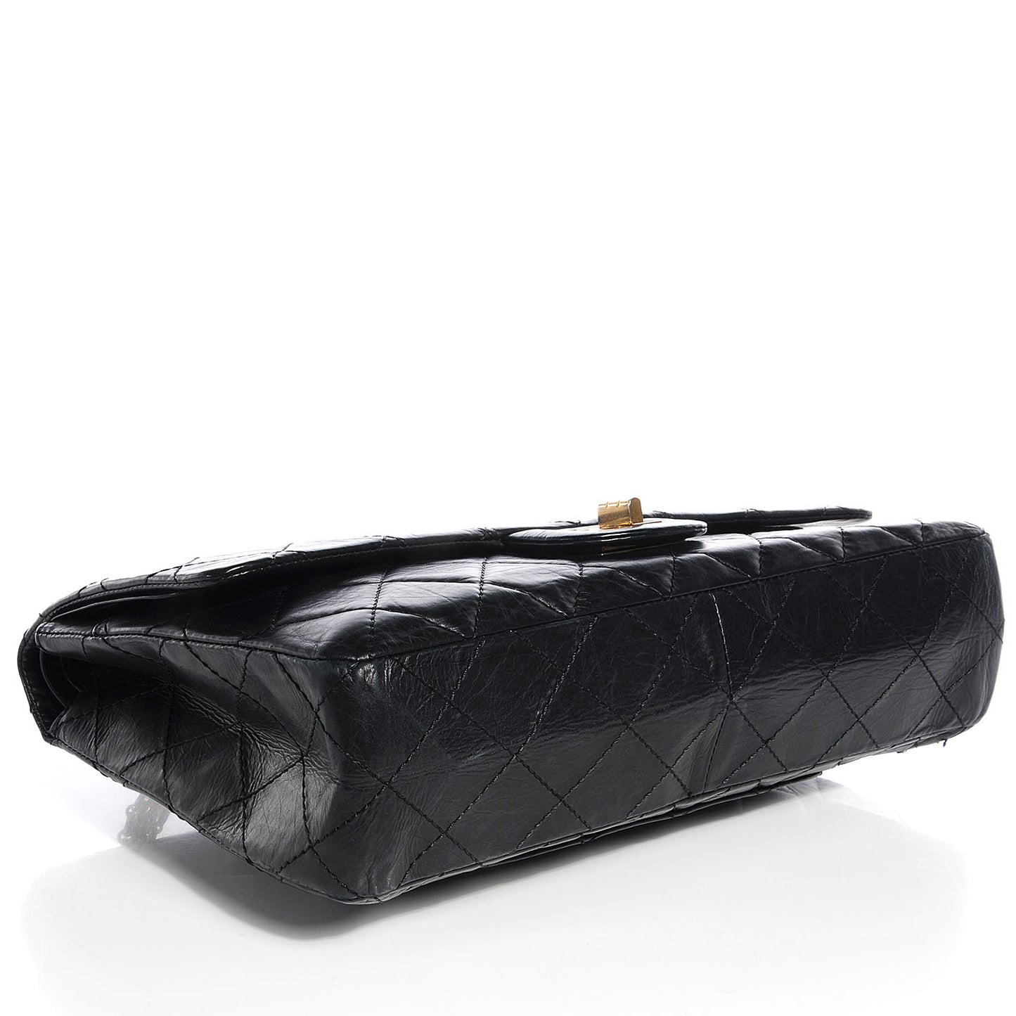 Aged Calfskin Quilted 50th Anniversary 2.55 Reissue 227 Flap Black