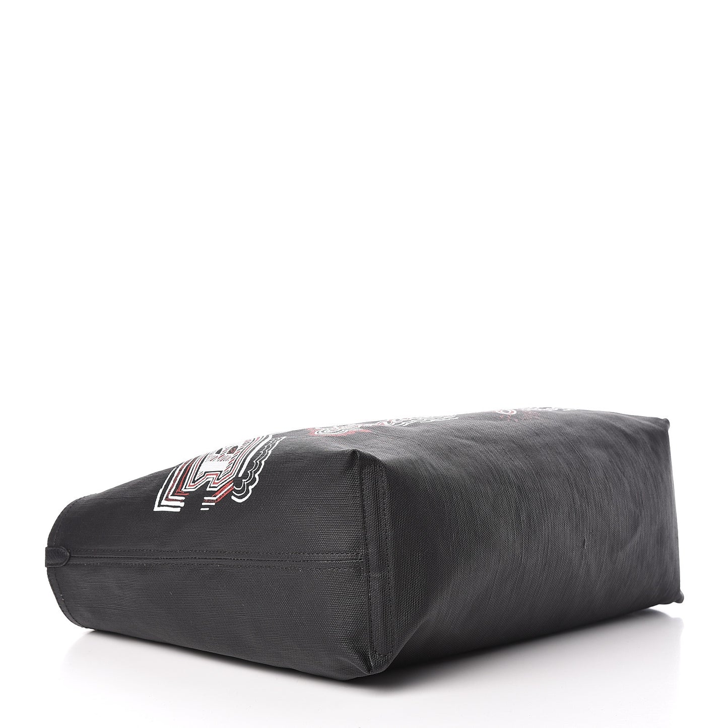 Coated Canvas Mega Check Medium Doodle Tote Black