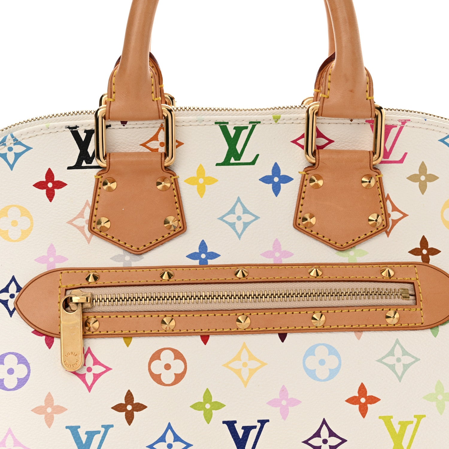 Louis Vuitton Monogram Multicolor Alma White 6 of 8