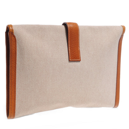 Hermes Peau Porc Toile Jige PM Clutch 3 of 7