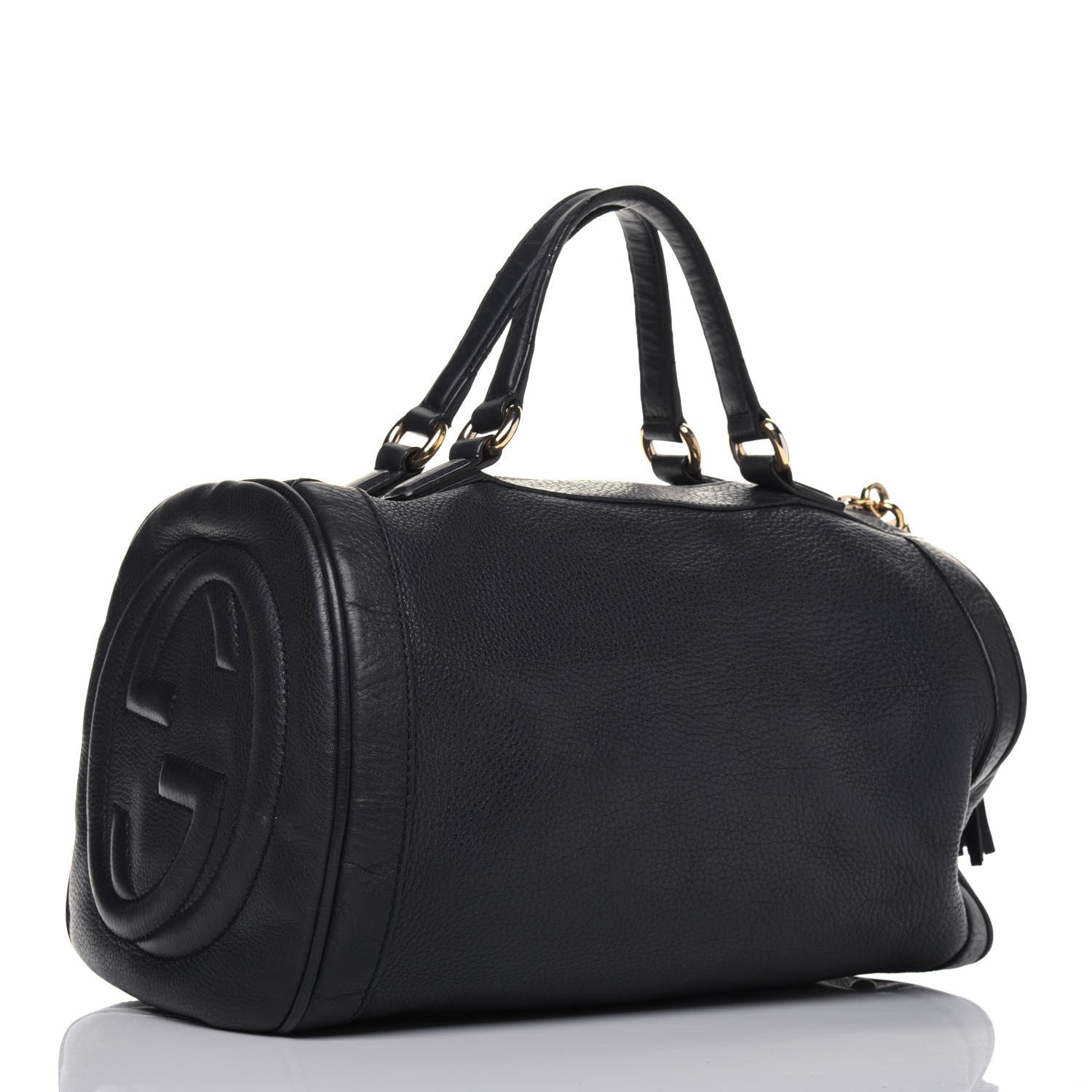 Gucci Pebbled Calfskin Medium Soho Boston Black 3 of 33
