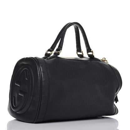Gucci Pebbled Calfskin Medium Soho Boston Black 3 of 33