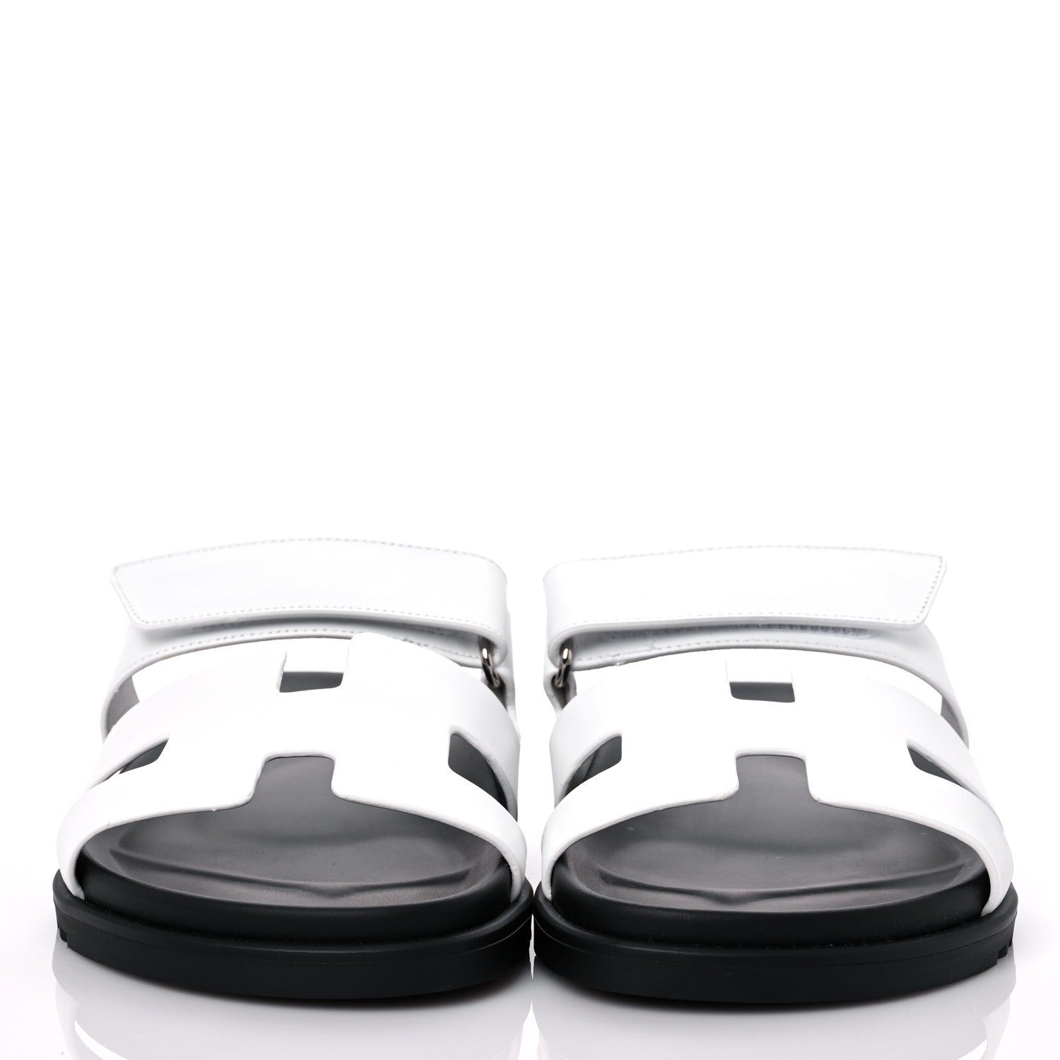Hermes Calfskin Womens Chypre Sandals 40.5 White 2 of 8