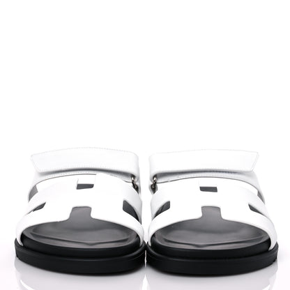 Hermes Calfskin Womens Chypre Sandals 40.5 White 2 of 8
