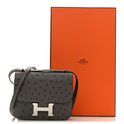 Hermes Ostrich Constance 18 Gris Meyer 11 of 11