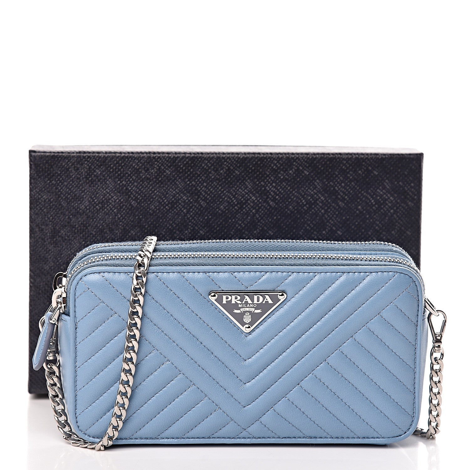 Prada Nappa Impunture Mini Shoulder Bag Astrale 13 of 13