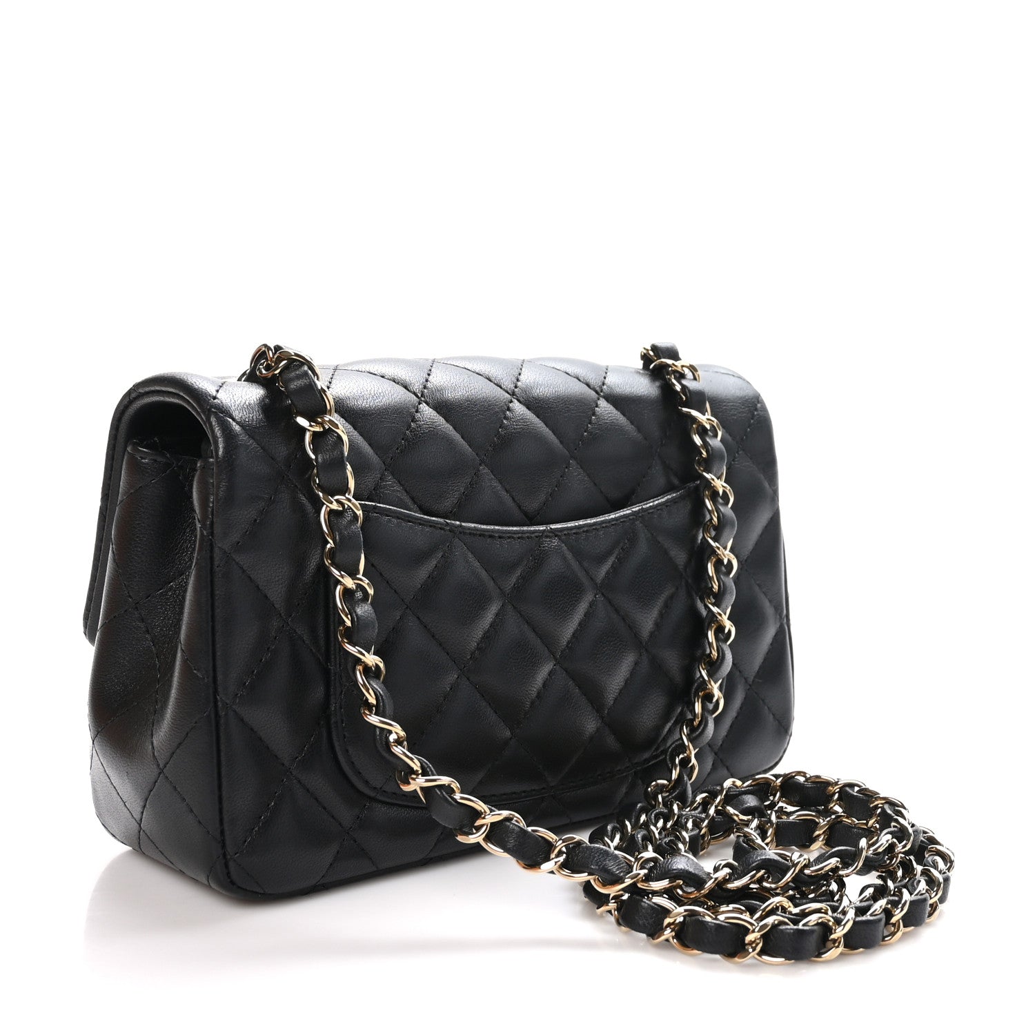 Chanel Lambskin Quilted Mini Rectangular Flap Black 3 of 11