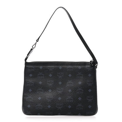 MCM Visetos Liz Shopper Tote Pouch Black 1 of 9