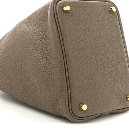 Hermes Taurillon Clemence Picotin Lock 18 PM Etoupe 10 of 13