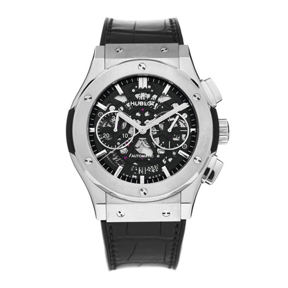 Hublot Titanium Alligator 45mm Classic Fusion Aerofusion Chronograph Automatic Watch Black 525.NX.0170.LR 1 of 5