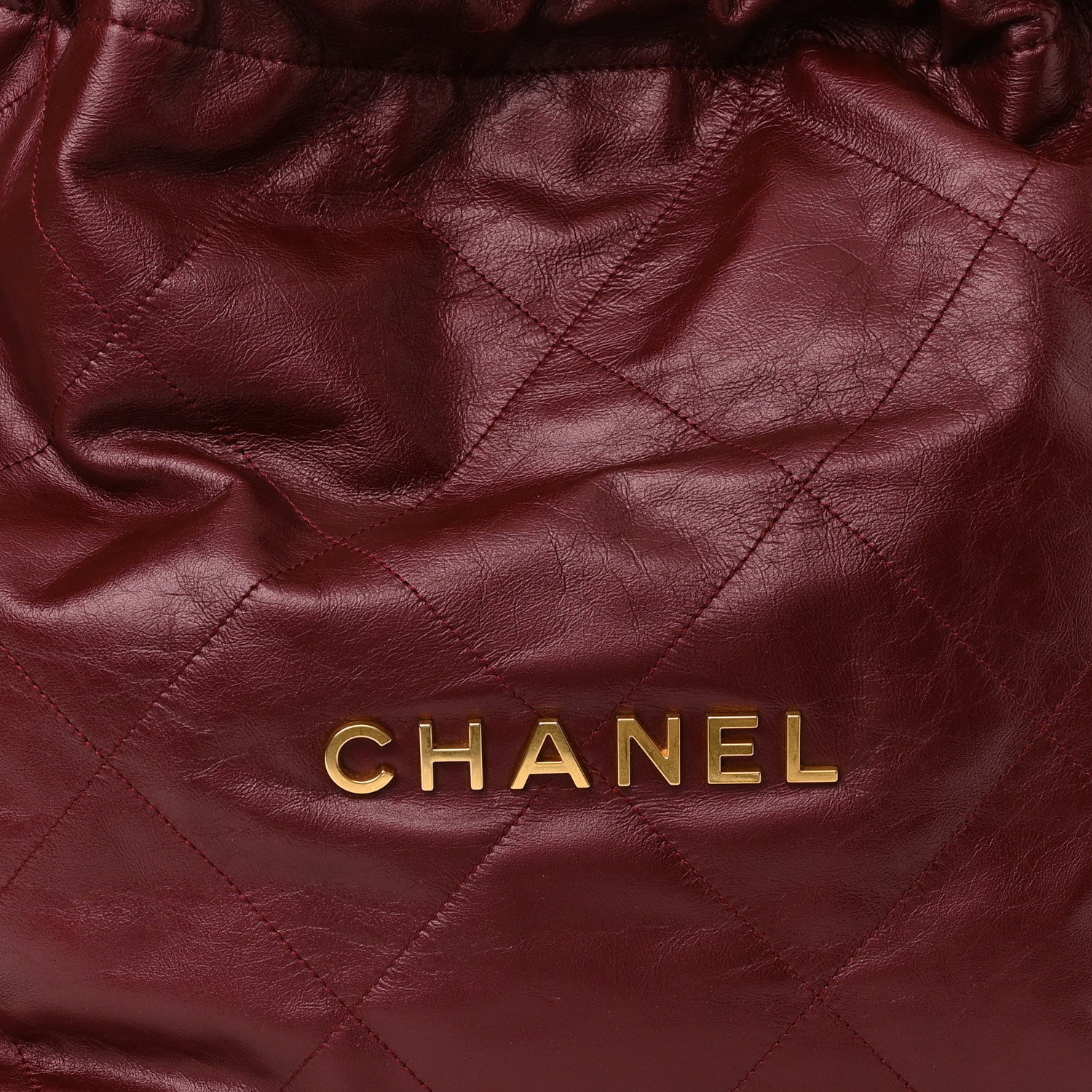 Chanel Metallic Calfskin Quilted Chanel 22 Burgundy 11 of 12