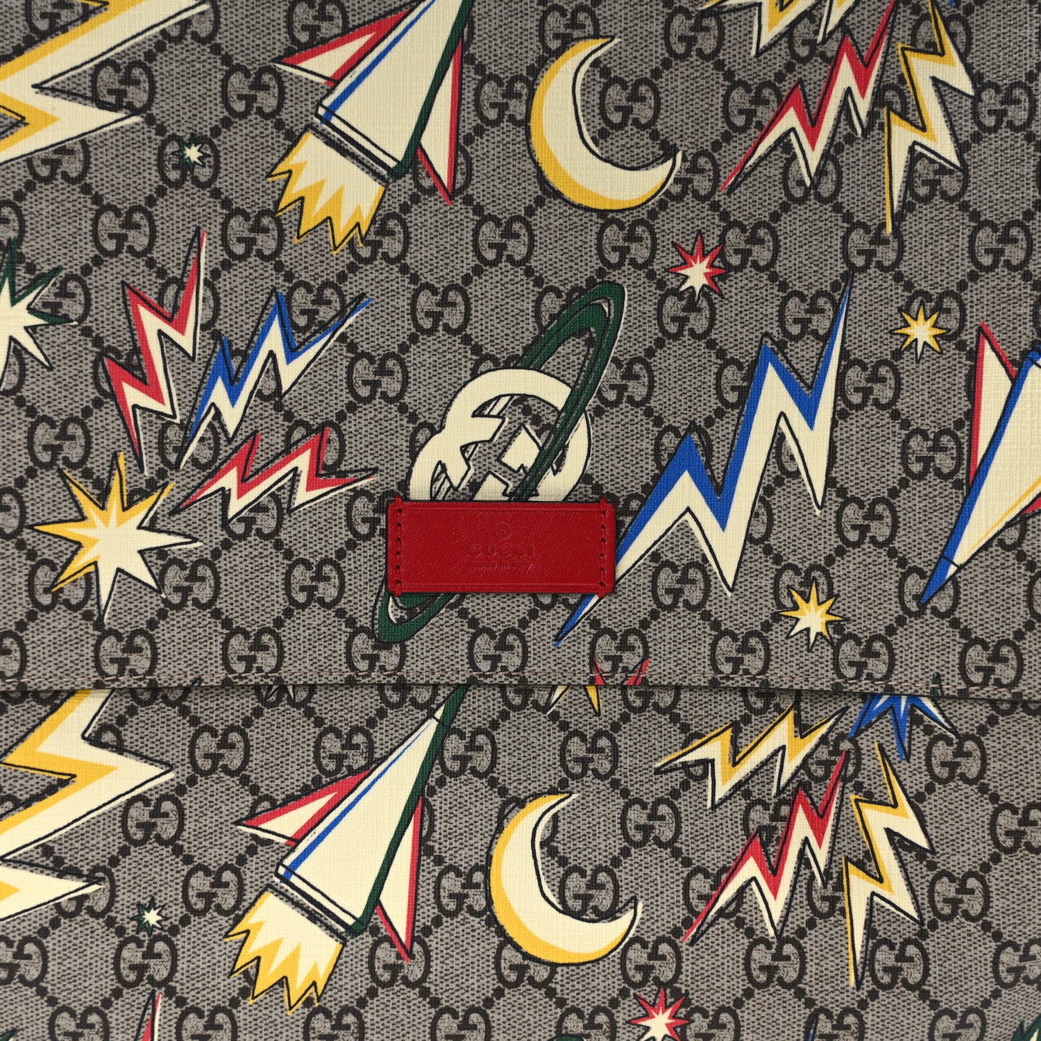 Gucci GG Supreme Monogram Space Diaper Bag Red 8 of 14