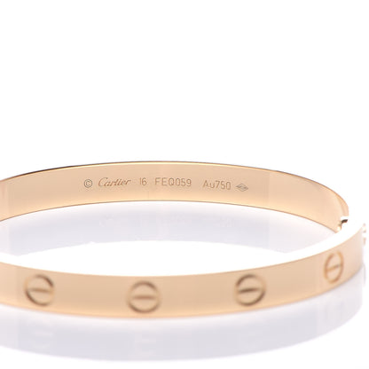 Cartier 18K Yellow Gold LOVE Bracelet 16 5 of 6