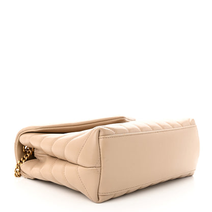 Saint Laurent Calfskin Y Quilted Monogram Small Loulou Chain Satchel Dark Beige 4 of 12