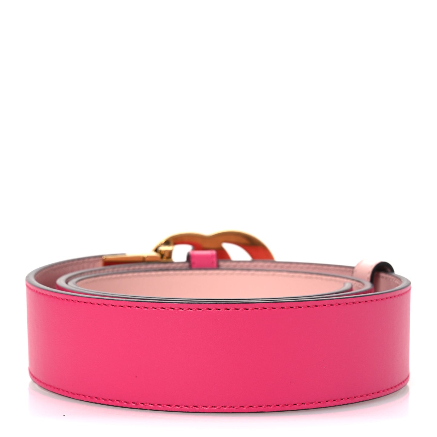 Plutone Calfskin 37mm GG Marmont Reversible Belt 95 38 Fuschia Pink