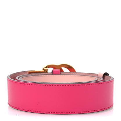 Gucci Plutone Calfskin 37mm GG Marmont Reversible Belt 95 38 Fuschia Pink 3 of 8