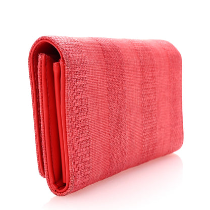 Chanel Canvas Deauville Flap Wallet Red 3 of 8