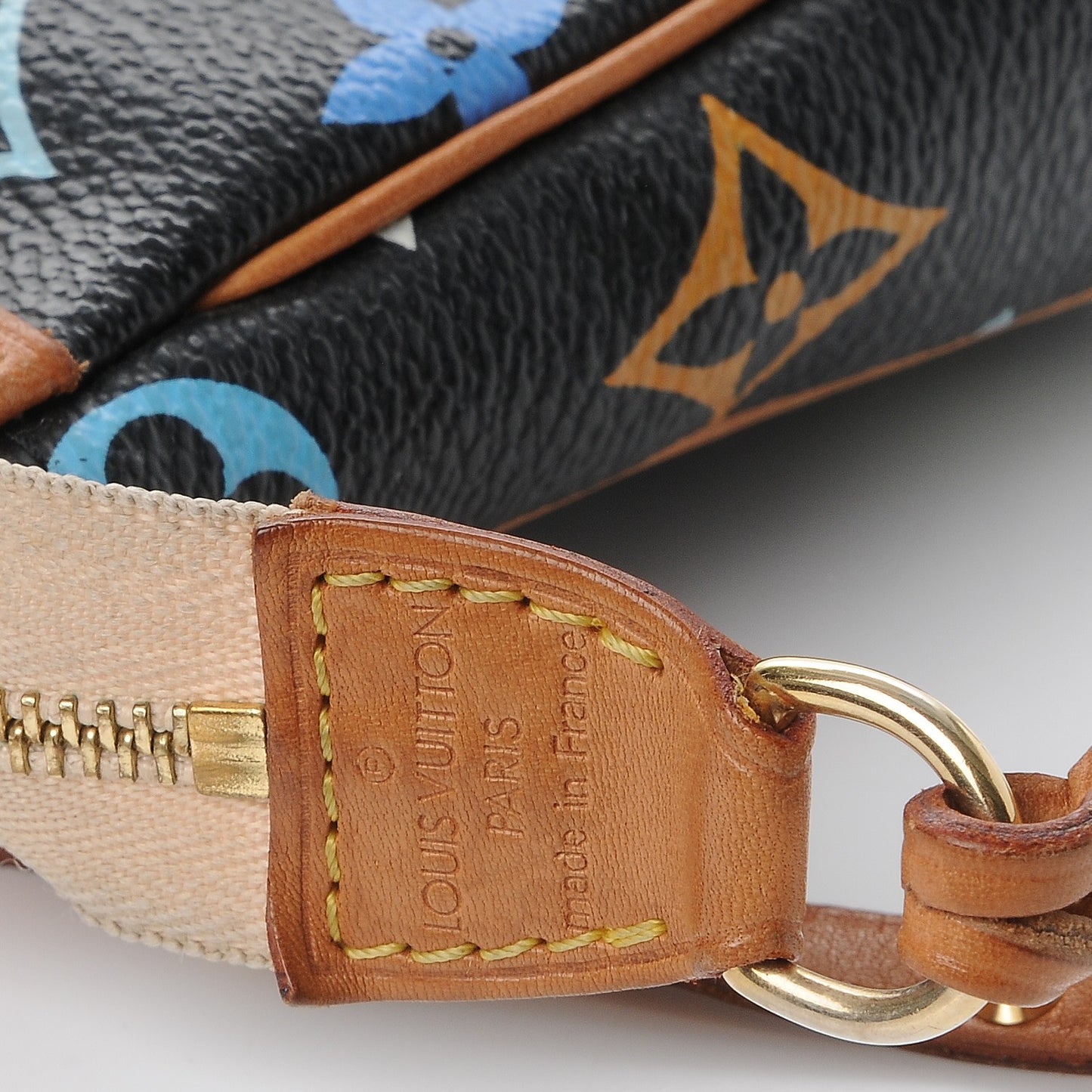 Monogram Multicolor Pochette Accessories Black