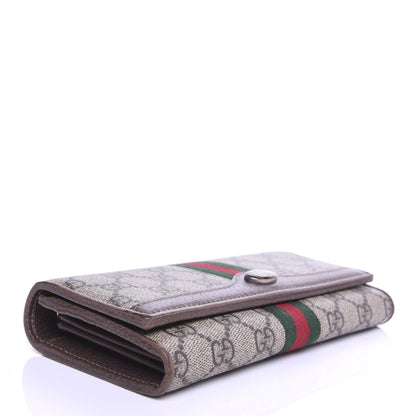 Gucci GG Supreme Monogram Web Ophidia Wallet On Chain Brown 4 of 7