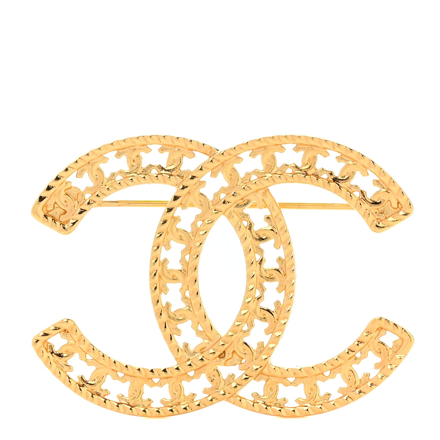 Chanel Metal CC Brooch Gold 1 of 5