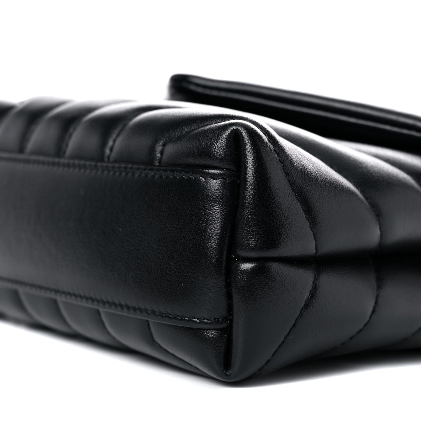 Calfskin Y Quilted Monogram Toy Loulou Crossbody Bag Black