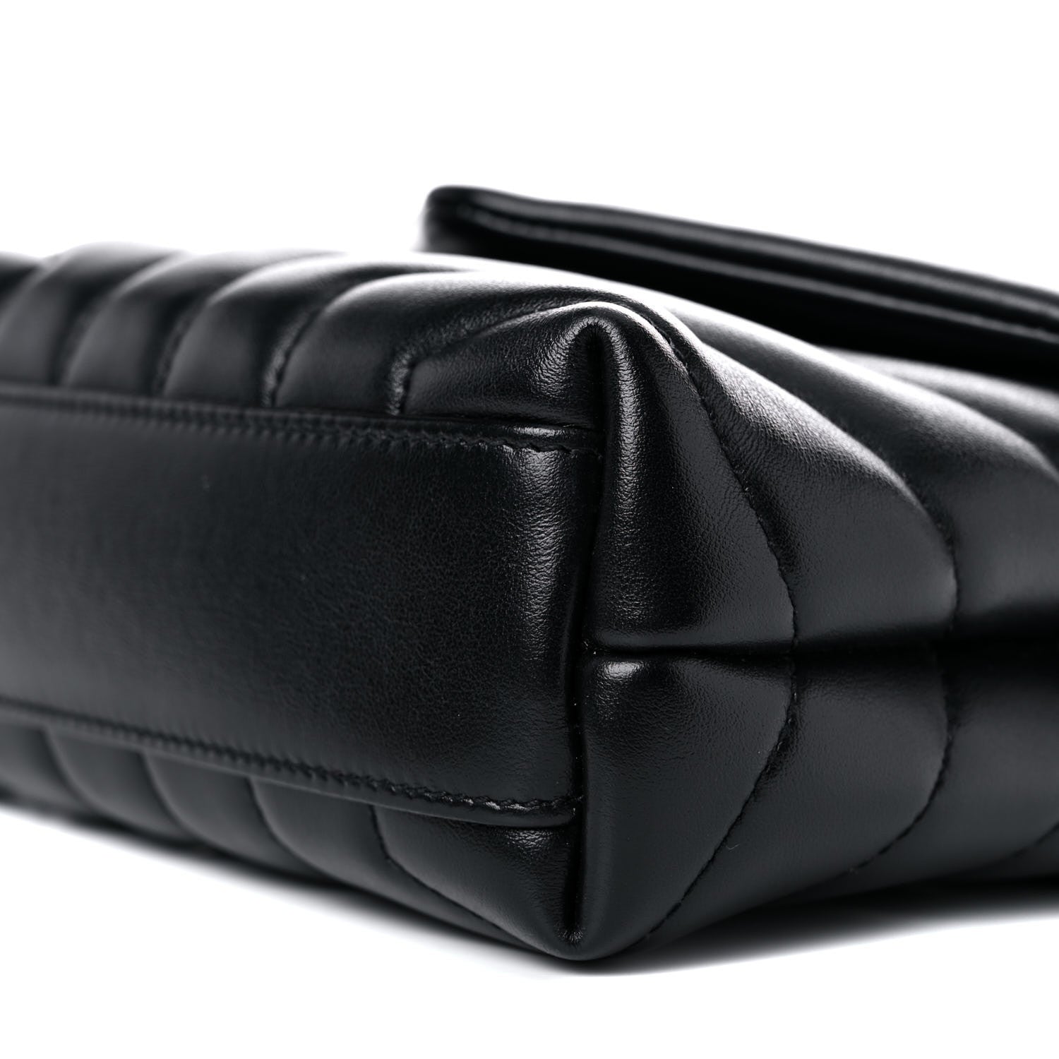 Saint Laurent Calfskin Y Quilted Monogram Toy Loulou Crossbody Bag Black 10 of 16