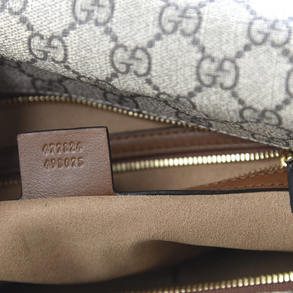 Gucci GG Supreme Monogram Large Linea A Hobo Light Brown 9 of 10