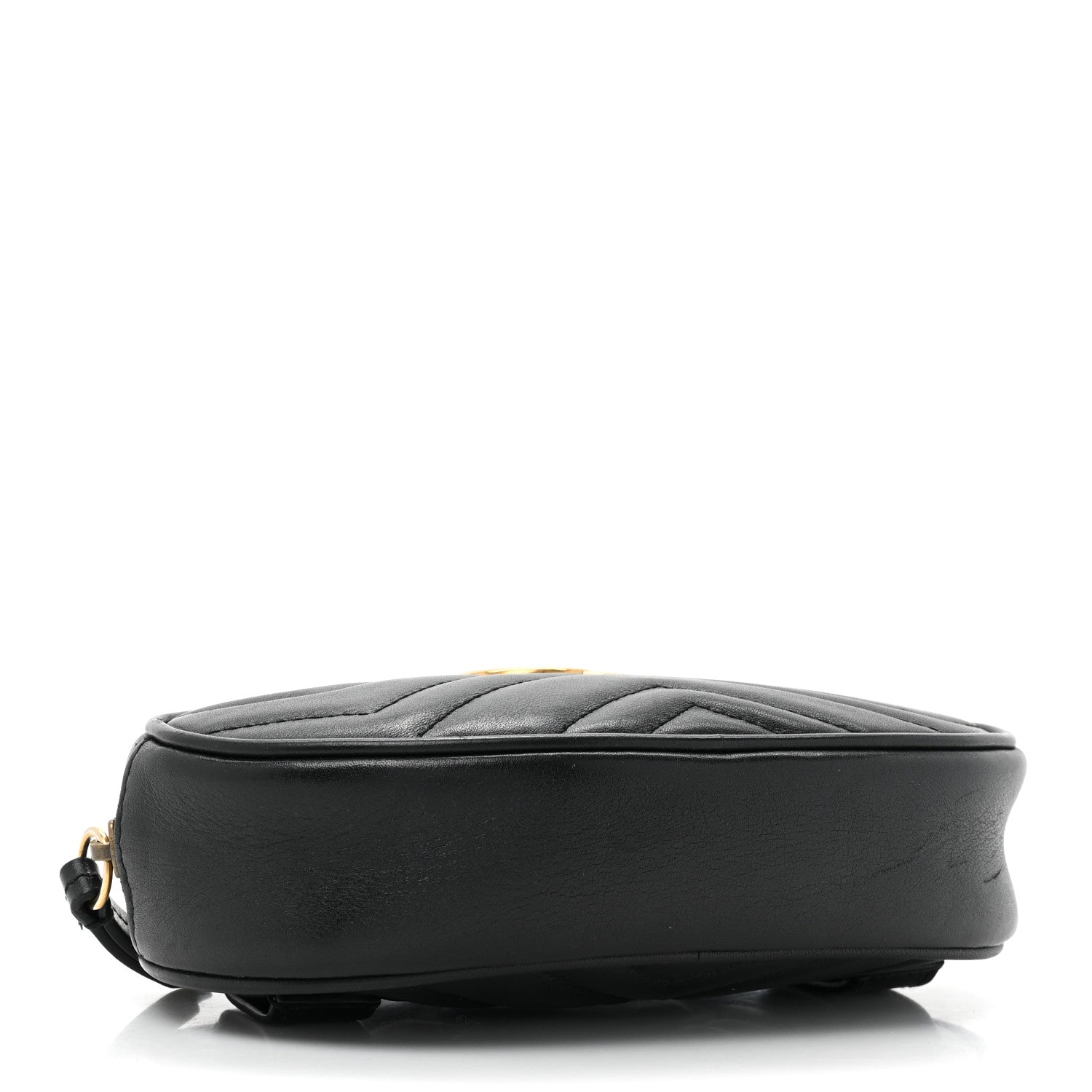Gucci Calfskin Matelasse GG Marmont Belt Bag 95 38 Black 4 of 10