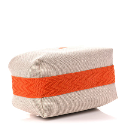 Hermes Canvas Small Bride-A-Brac Pouch Natural Orange 3 of 10
