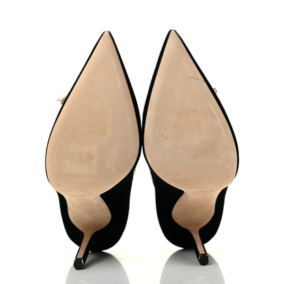Jimmy Choo Velvet Crystal Embellished Love 100 Pumps 41 Black 5 of 15