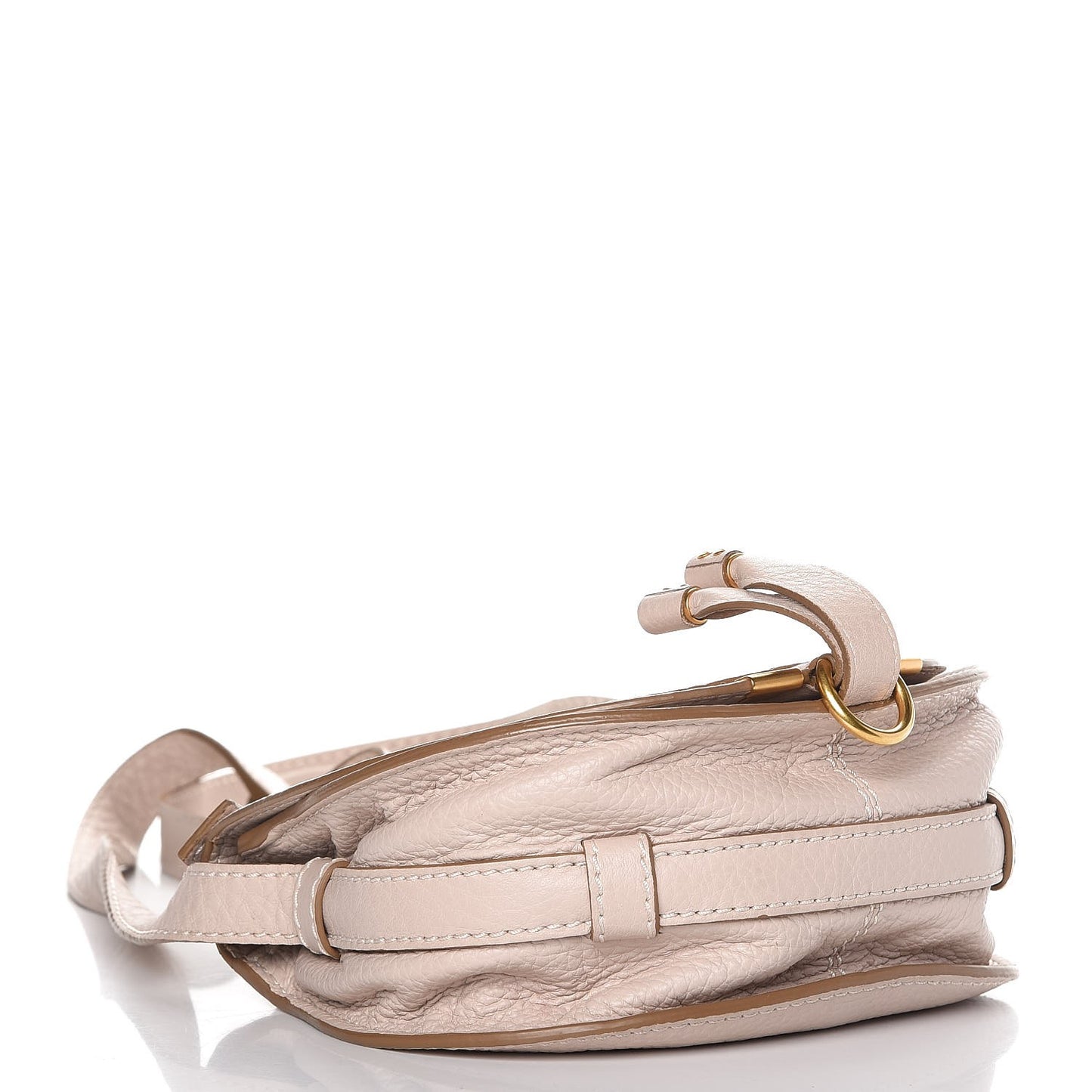 Calfskin Mini Marcie Round Crossbody Bag Abstract White