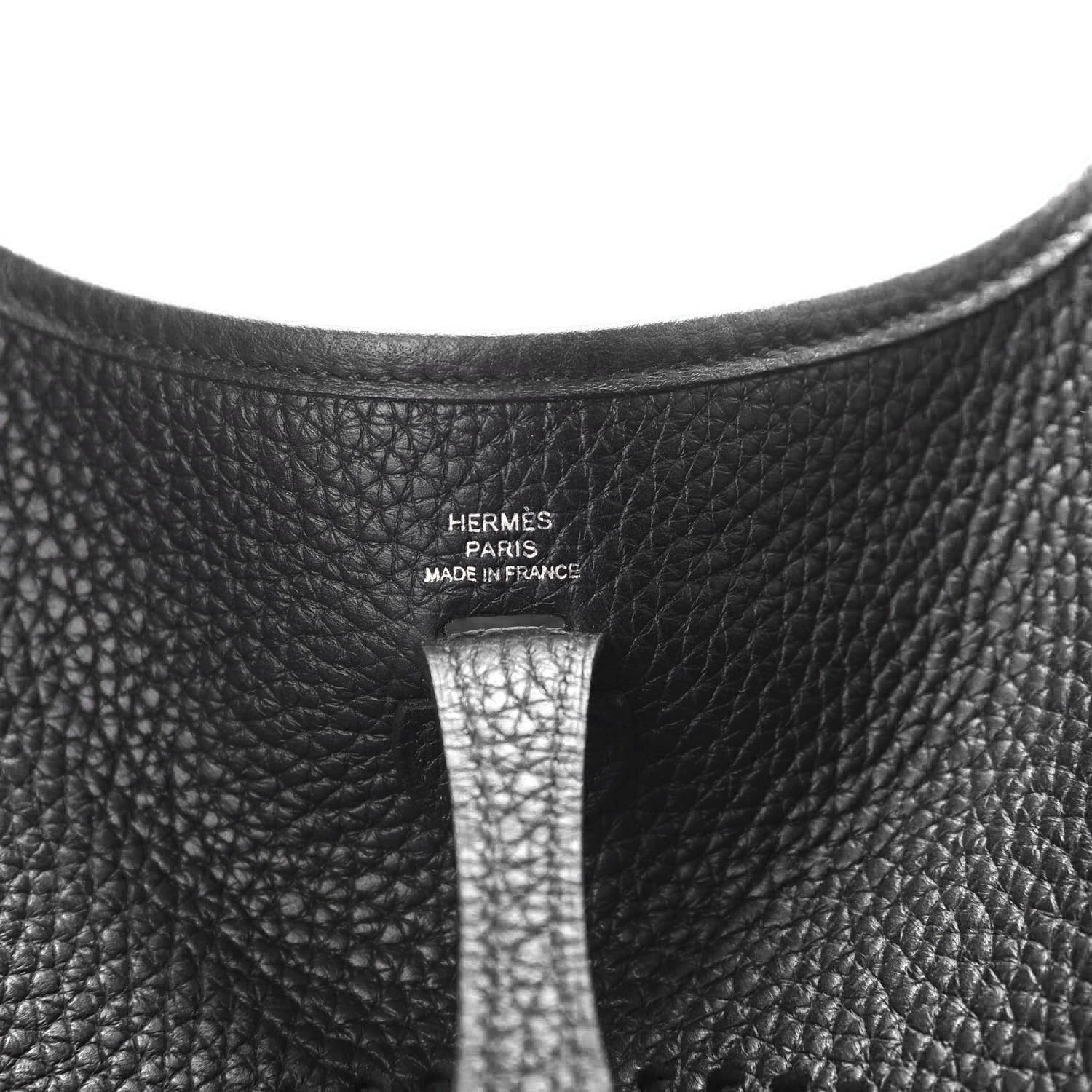 Hermes Taurillon Clemence Evelyne TPM Black 6 of 11