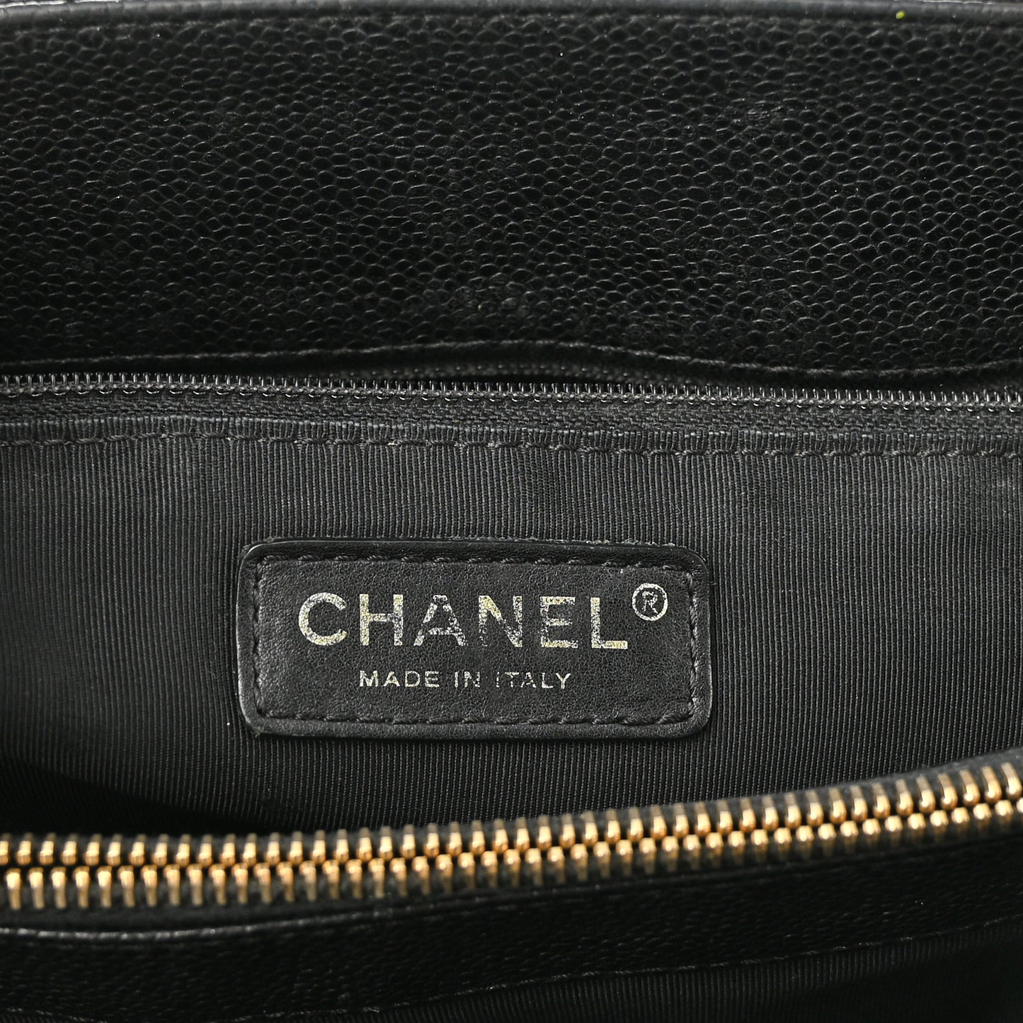 Caviar Quilted Grand Shopping Tote GST Black