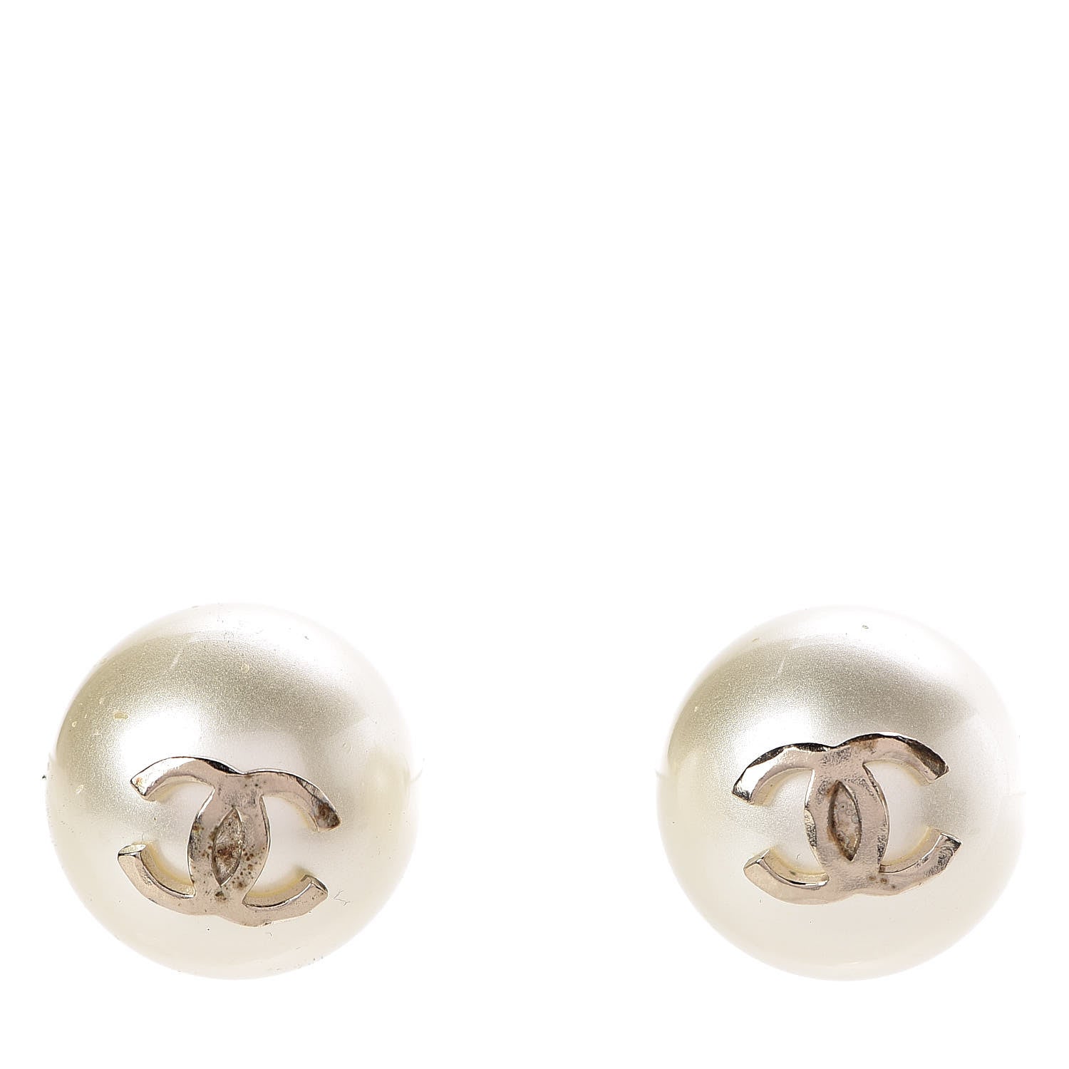 Chanel Pearl CC Large Earrings Gold 1 of 9