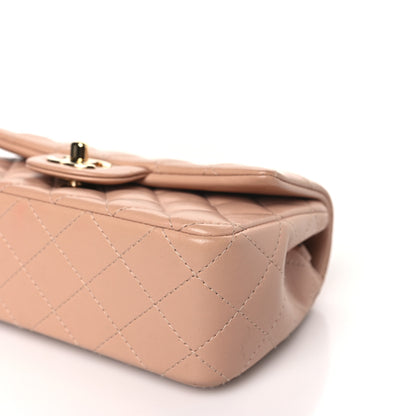 Chanel Lambskin Quilted Mini Rectangular Flap Beige 9 of 9