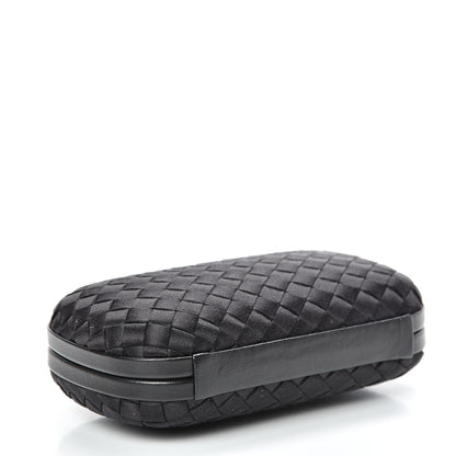 Bottega Veneta Satin Intreccio Impero Knot Clutch Black 3 of 5
