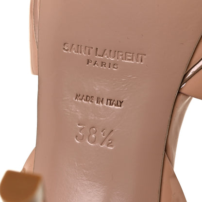 Saint Laurent Patent Tribute 75 Platform Sandals 38.5 Nude 6 of 10