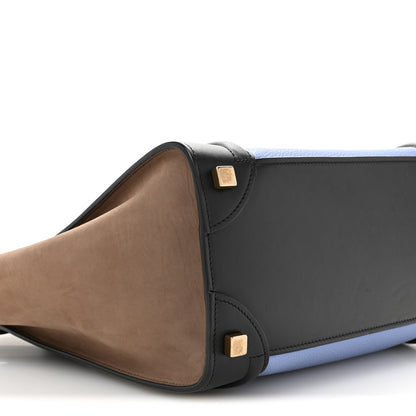 Celine Baby Grained Calfskin Nubuck Micro Tri-Color Luggage Porcelain 8 of 12