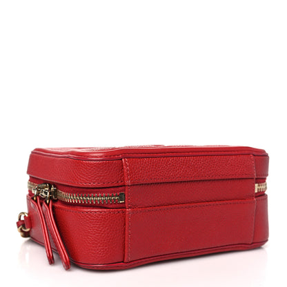 Chanel Caviar Quilted Small CC Filigree Vanity Case Red 4 of 10