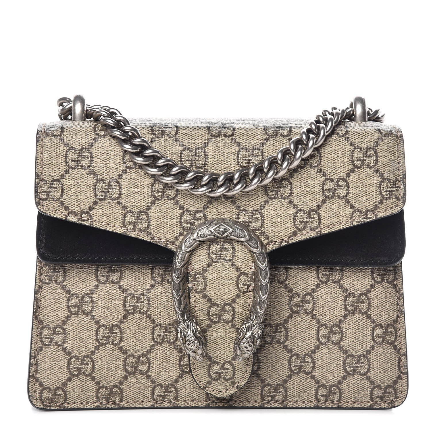 Gucci GG Supreme Monogram Mini Dionysus Shoulder Bag Black 1 of 12