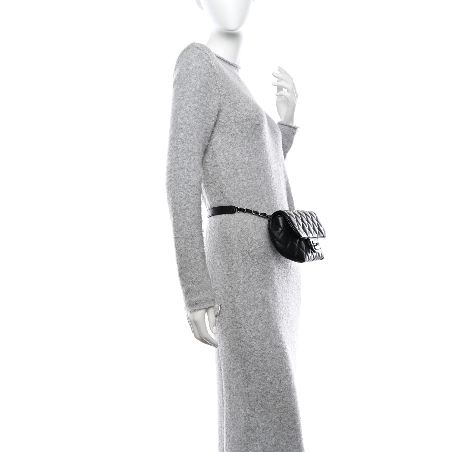 Chanel Calfskin Quilted CC Uniform Flap Belt Bag Black 2 of 11