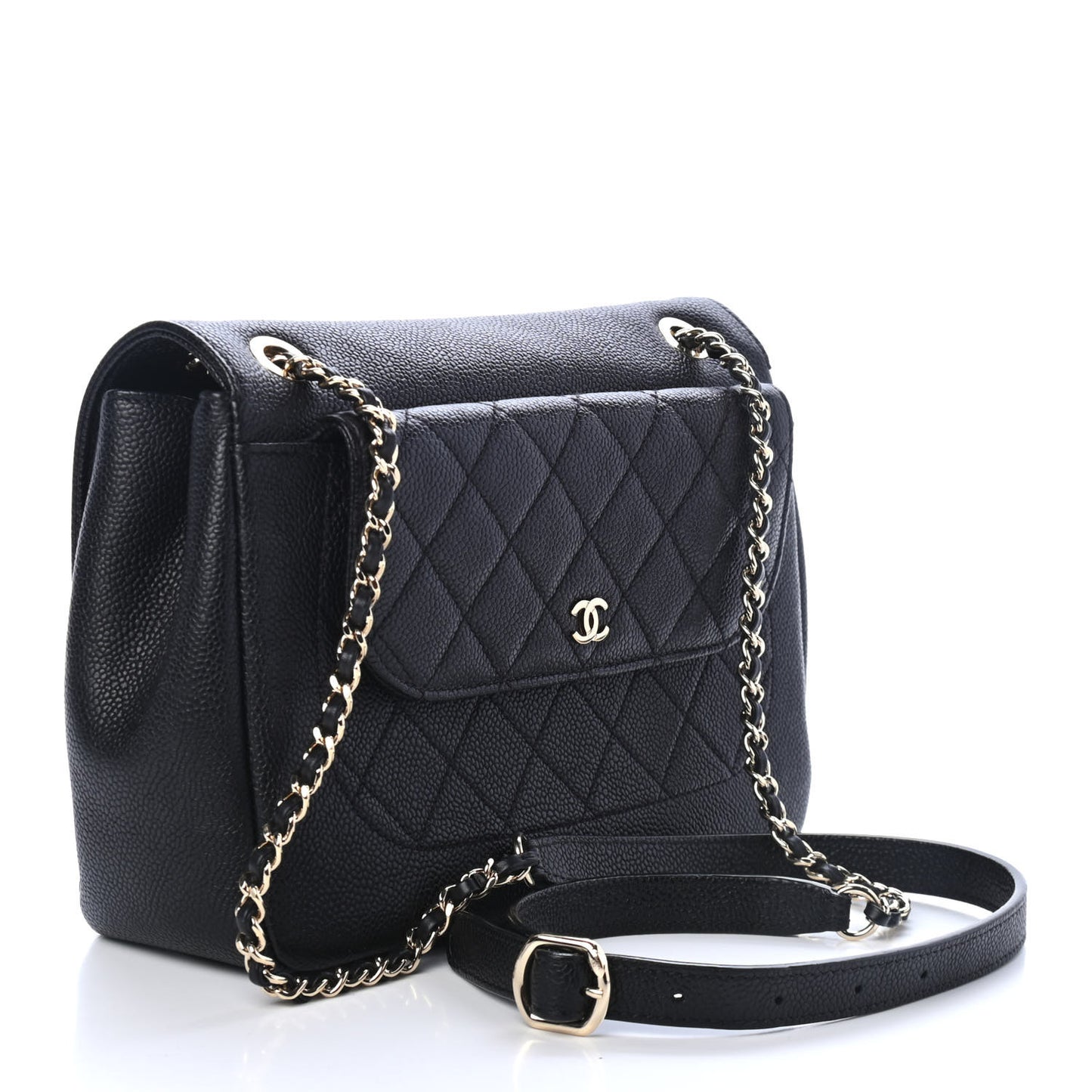 Caviar Quilted Small Flap Black