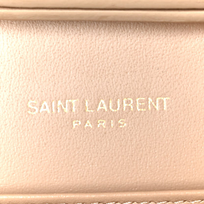 Saint Laurent Glossy Calfskin Monogram Chain Wallet Dark Beige 6 of 10