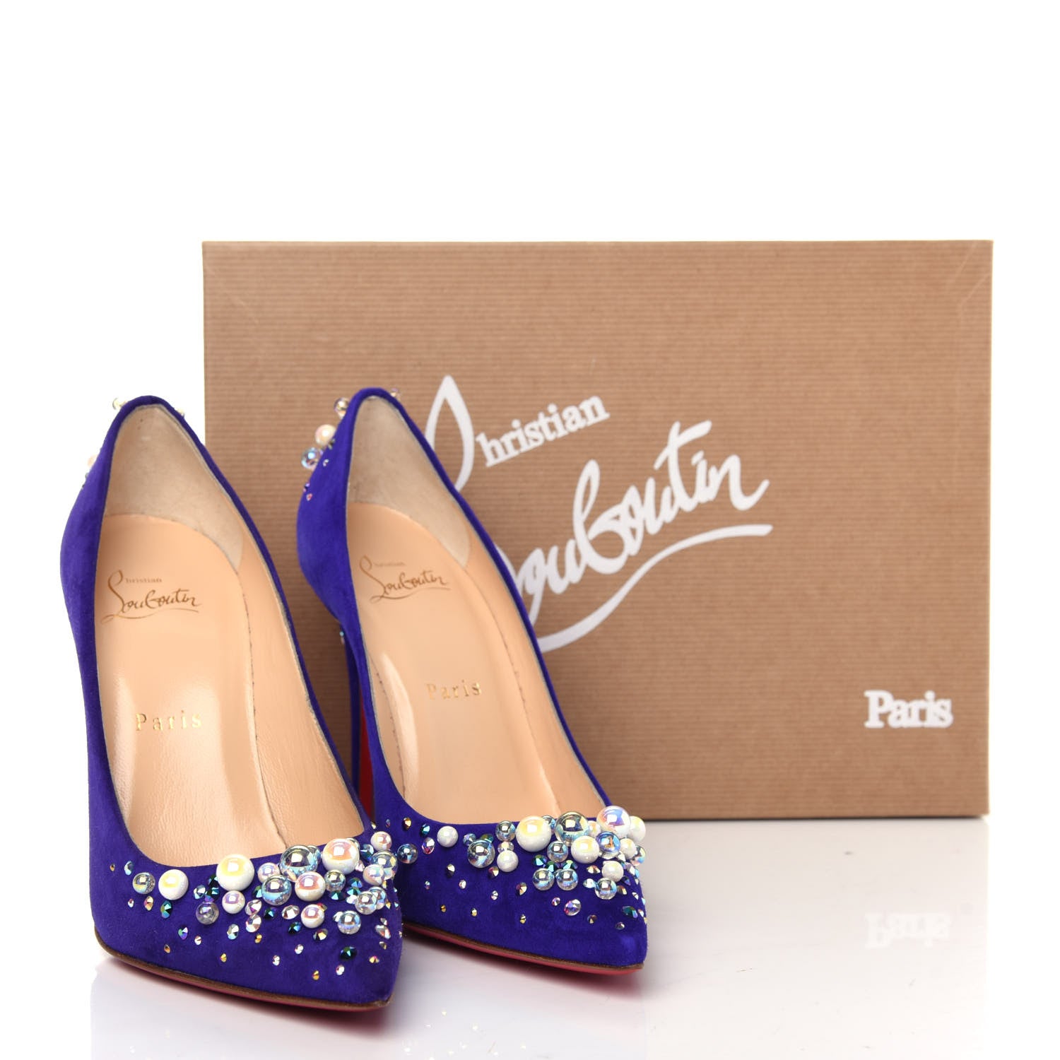 Christian Louboutin Suede Candidate 100 Pumps 37 Purple Pop 10 of 10