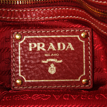 Prada Vitello Daino Tote Rosso 6 of 7
