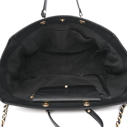 Chanel Bullskin Stitched Large Shopping Bag Black 5 of 11